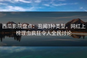 西瓜影院盘点：丑闻3种类型，网红上榜理由疯狂令人全民讨论